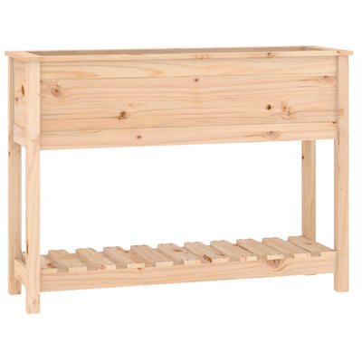 Planteur Vidaxl avec étagère 111.5x34.5x81 cm Pine solide