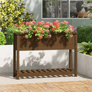 Planteur vidaxl avec étagère 111.5x34.5x81 cm - afbeelding 1
