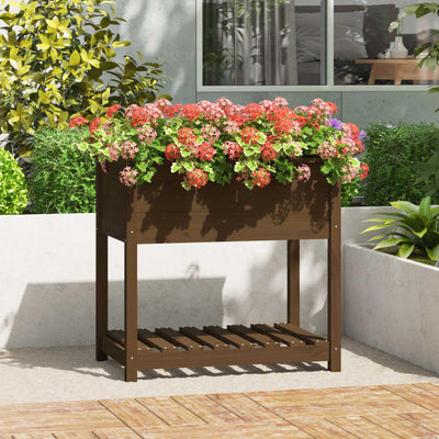 Planteur vidaxl avec étagère 82,5x54x81 cm