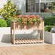 Planteur Vidaxl avec étagère 111.5x54x81 cm Pine solide
