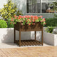 Planteur vidaxl avec étagère 82.5x82.5x81 cm
