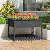 Planteur Vidaxl avec étagère 111.5x111.5x81 cm en pin solide gris