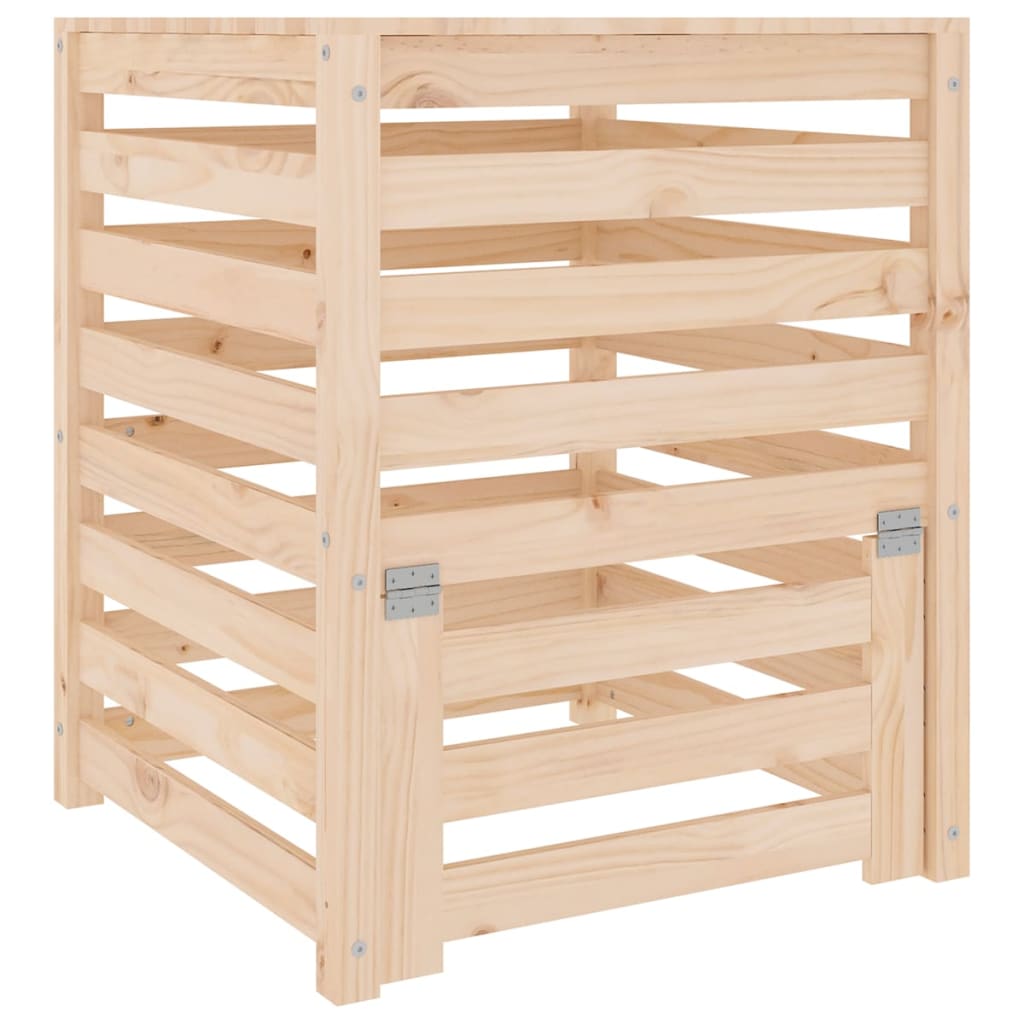 Bac de compost Vidaxl 63.5x63.5x77,5 cm Pine solide