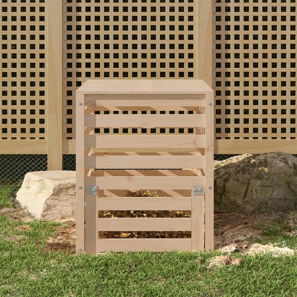 Bac de compost Vidaxl 63.5x63.5x77,5 cm Pine solide