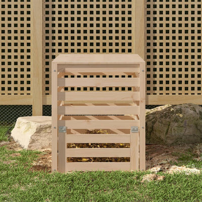 Bac de compost Vidaxl 63.5x63.5x77,5 cm Pine solide