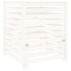 Bac de compost Vidaxl 82.5x82.5x99.5 cm Pine solide blanc