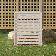 Bac de compost Vidaxl 82.5x82.5x99.5 cm Pine solide blanc - afbeelding 1
