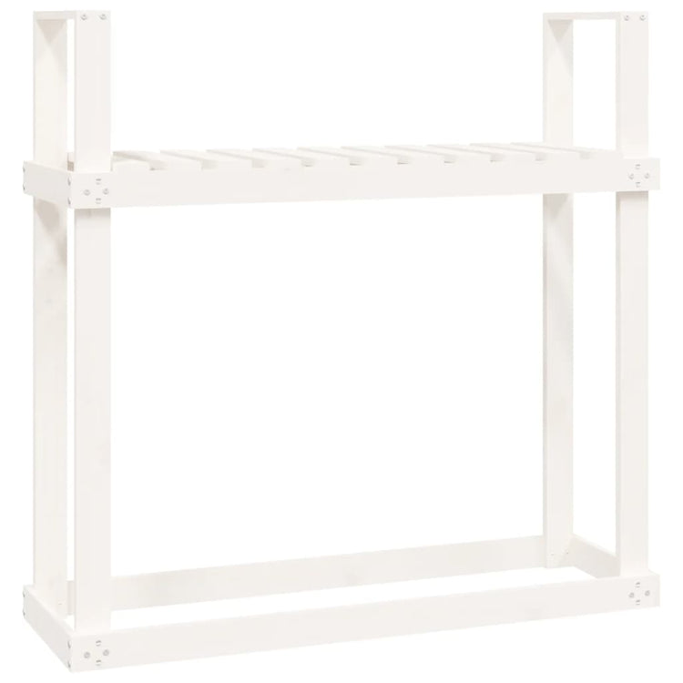 Viple de vidaxl 110x35x108.5 cm Pine solide blanc