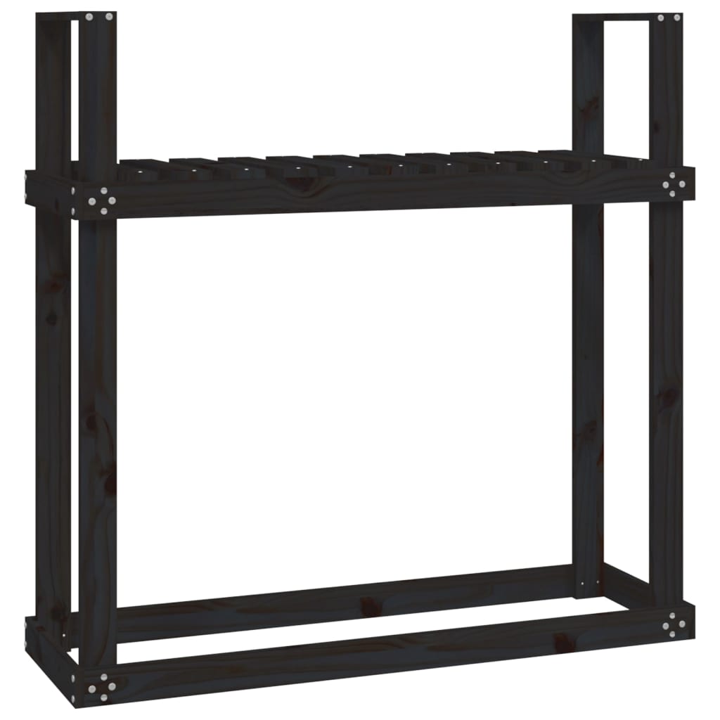 Viple de vidaxl 110x35x108.5 cm Pine solide noire