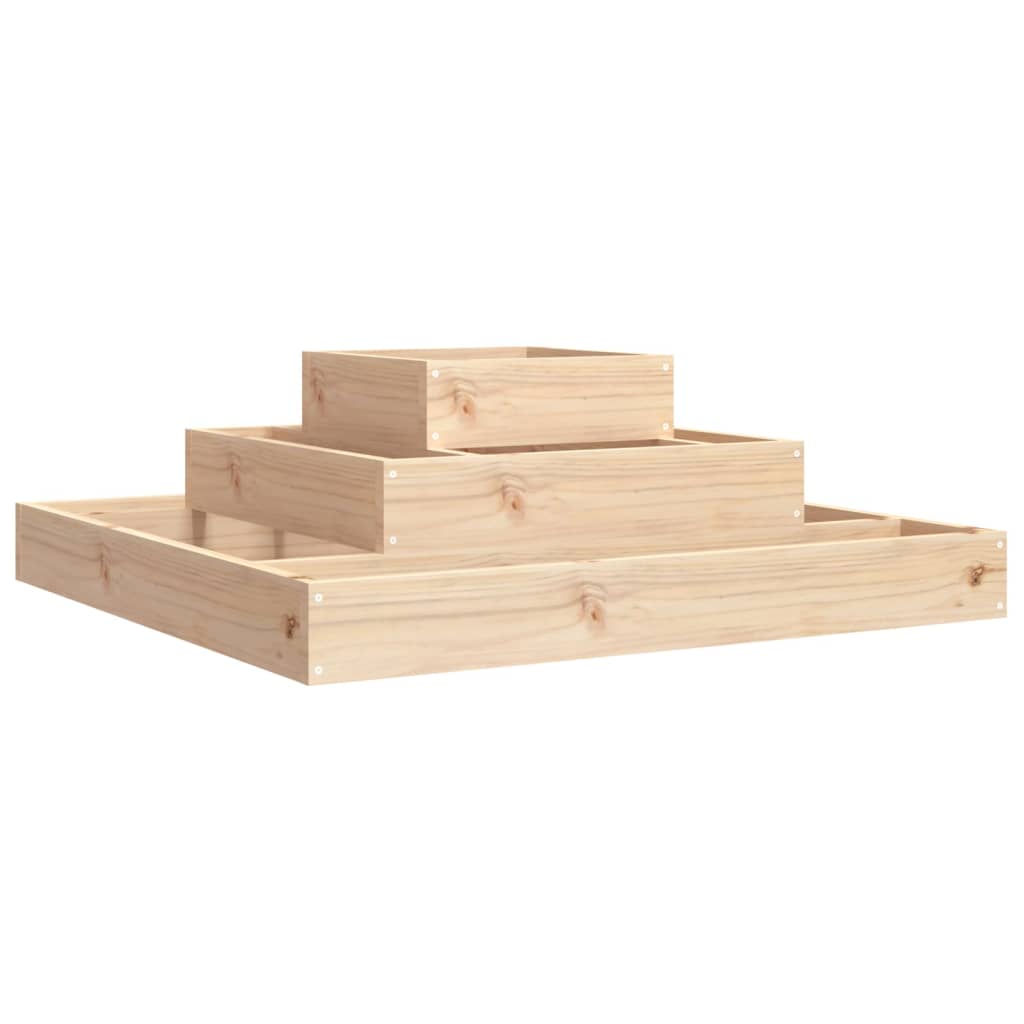 Boîte de planification Vidaxl 80x80x27 cm Pine solide