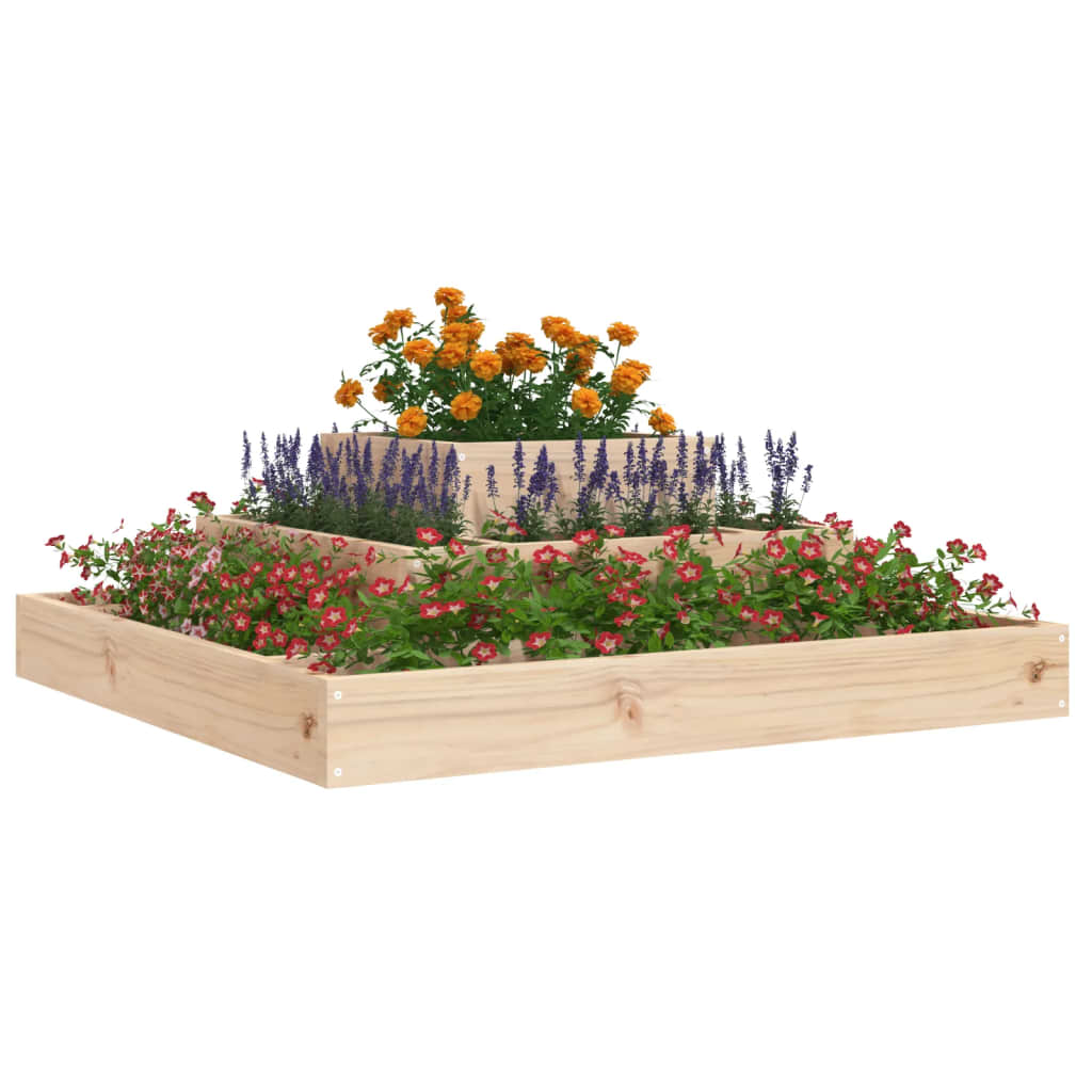 Boîte de planification Vidaxl 80x80x27 cm Pine solide