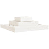 Boîte de planification Vidaxl 80x80x27 cm Pine solide blanc
