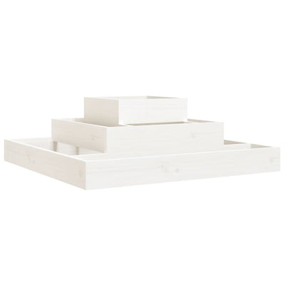 Boîte de planification Vidaxl 80x80x27 cm Pine solide blanc
