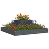 Boîte de planification de Vidaxl 80x80x27 cm Gray de pin solide