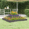 Boîte de planification de Vidaxl 80x80x27 cm Gray de pin solide