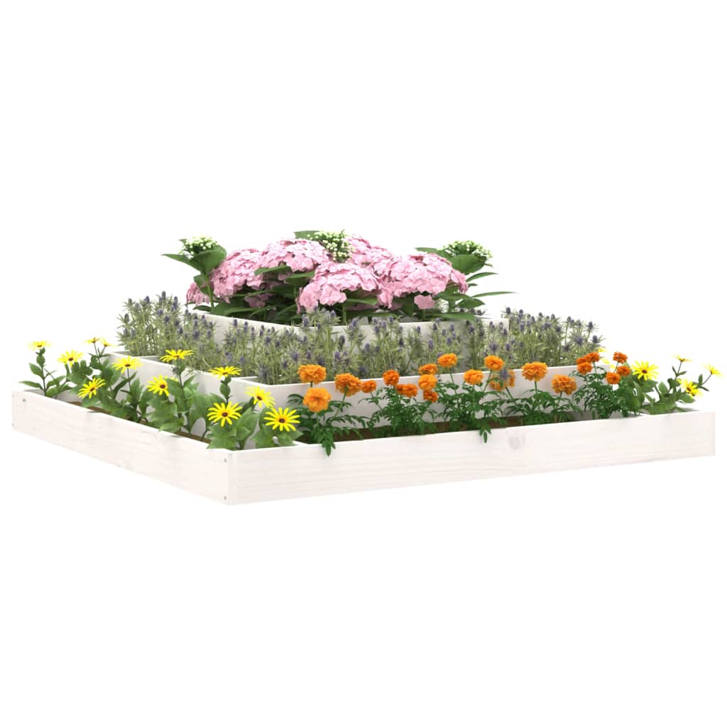 Vidaxl Planning Box 110x110x27 cm Pine solide blanc