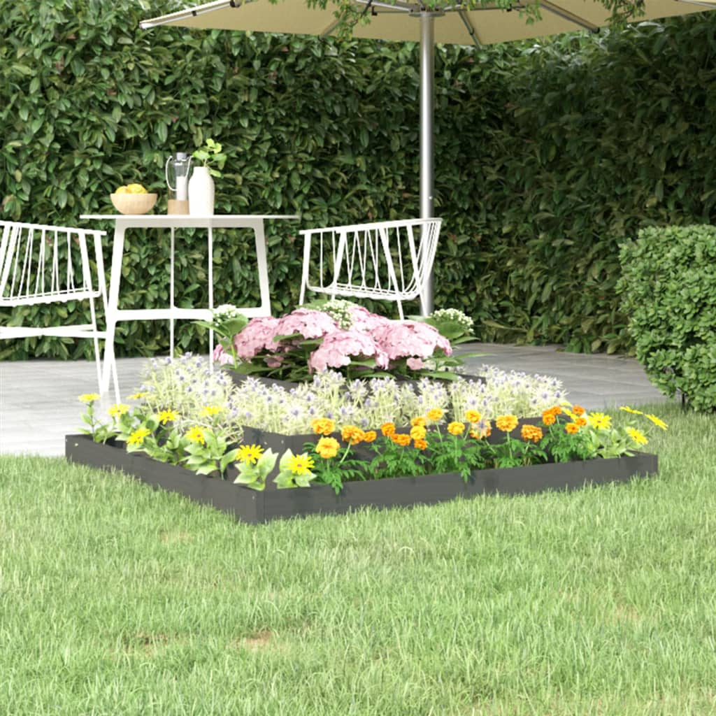 Boîte de planification Vidaxl 110x110x27 cm Green de pin solide