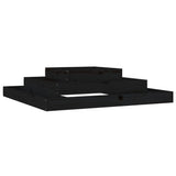 Vidaxl jardinière gros 110x110x27 cm pin solide noir - afbeelding 2