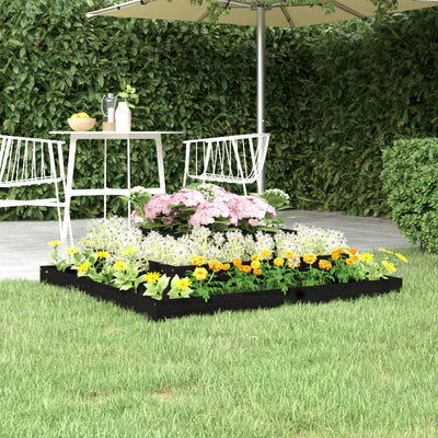 Vidaxl jardinière gros 110x110x27 cm pin solide noir