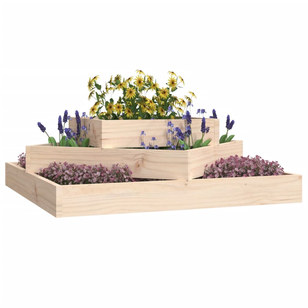 Vidaxx jardinière 83x83x27 cm bois de pin massif
