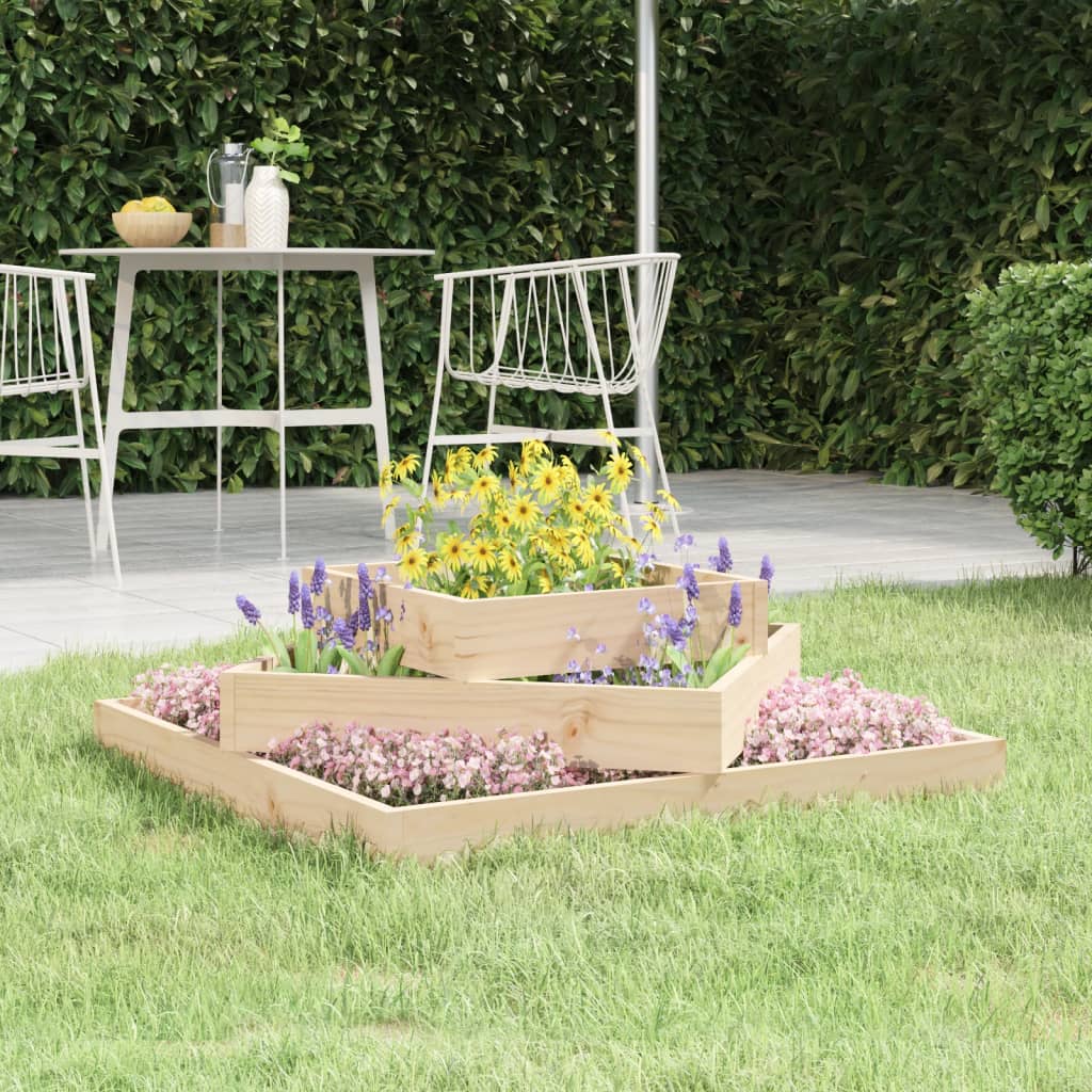 Vidaxx jardinière 83x83x27 cm bois de pin massif