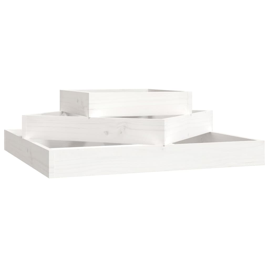 Vidaxl Planning Box 83x83x27 cm Pine solide blanc