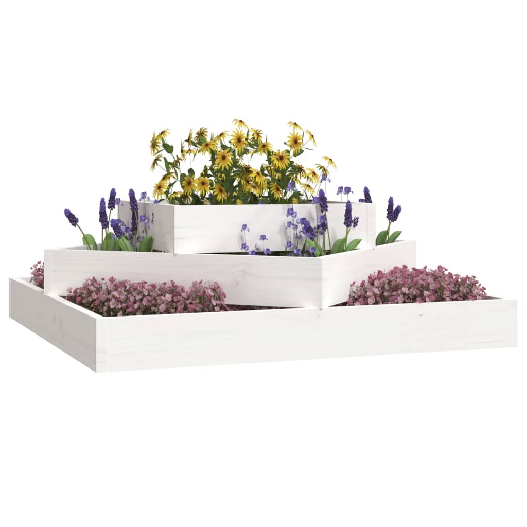 Vidaxl Planning Box 83x83x27 cm Pine solide blanc