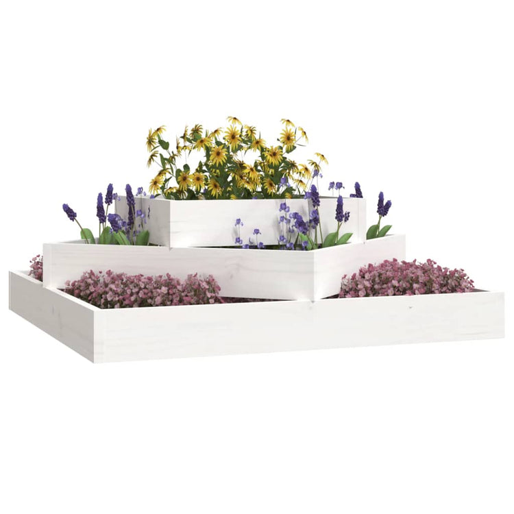 Vidaxl Planning Box 83x83x27 cm Pine solide blanc