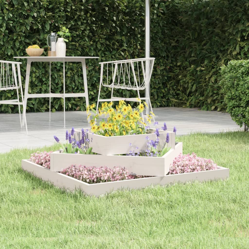 Vidaxl Planning Box 83x83x27 cm Pine solide blanc