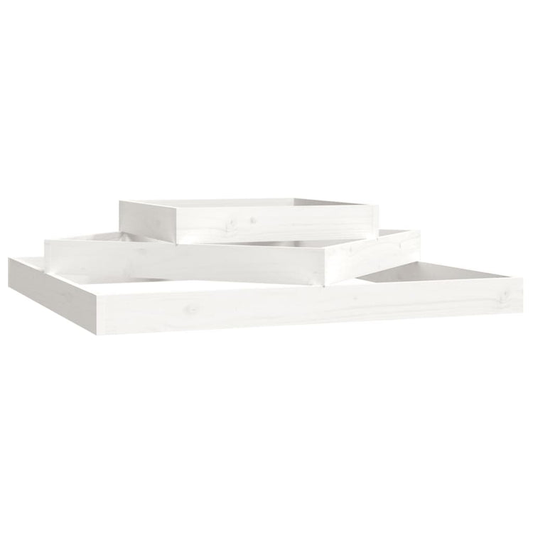 Vidaxx jardinière 112x112x27 cm bois de pin massif blanc