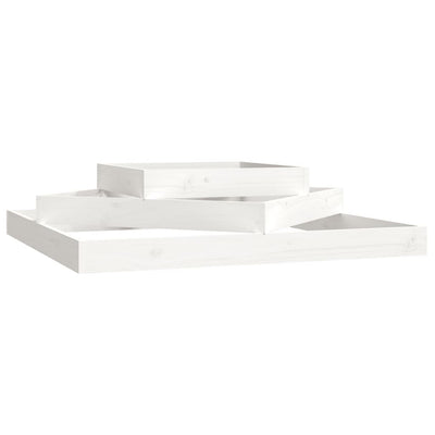 Vidaxx jardinière 112x112x27 cm bois de pin massif blanc