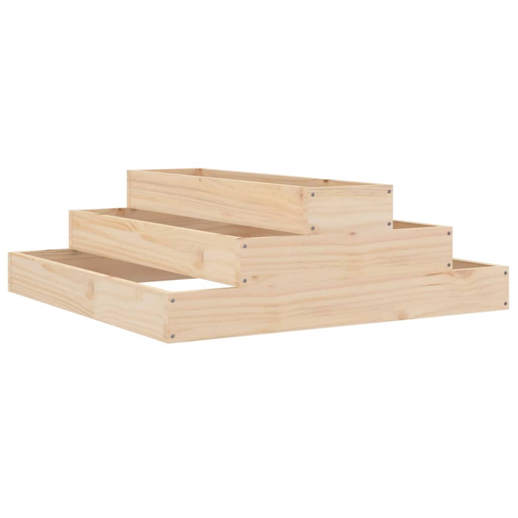 Boîte de planification Vidaxl 80x80x27 cm Pine solide