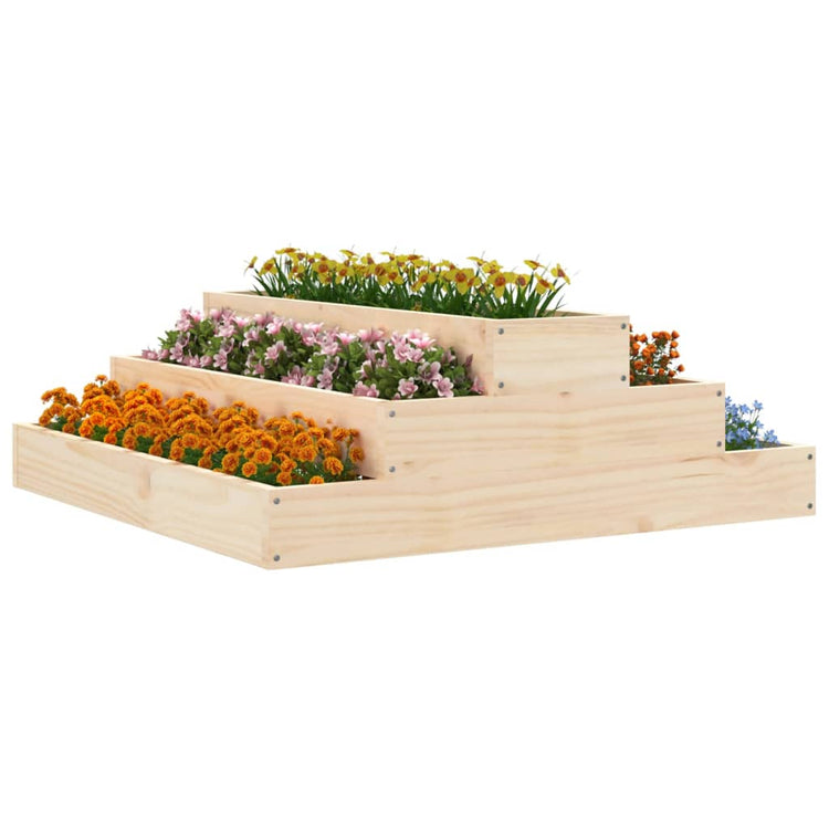 Boîte de planification Vidaxl 80x80x27 cm Pine solide