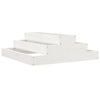 Boîte de planification Vidaxl 80x80x27 cm Pine solide blanc
