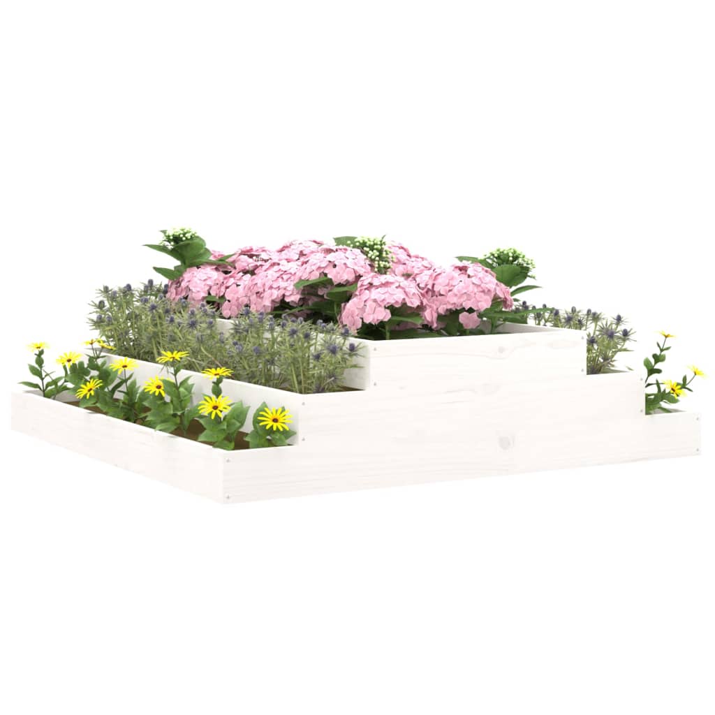 Vidaxl Planning Box 110x110x27 cm Pine solide blanc