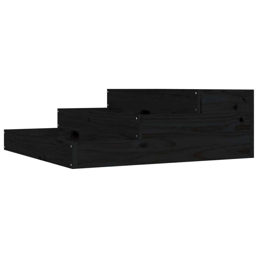 Vidaxl Planning Box 78x78x27 cm Pine solide noir