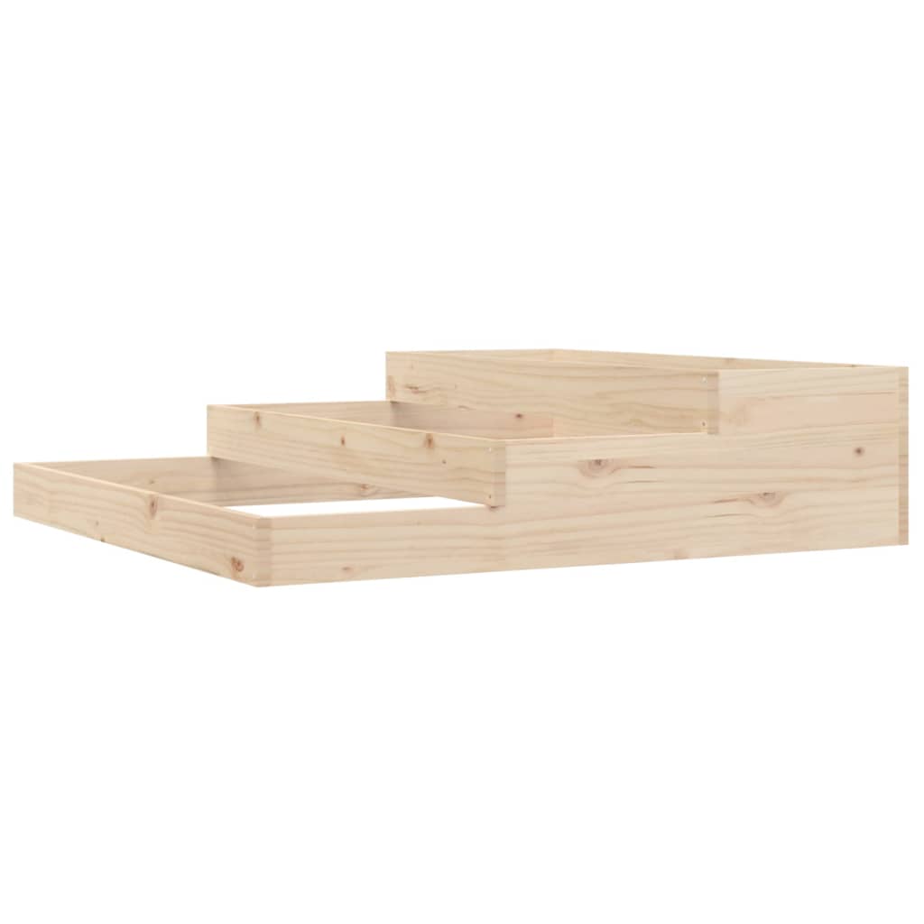 Boîte de planification Vidaxl 107x107x27 cm Pine solide