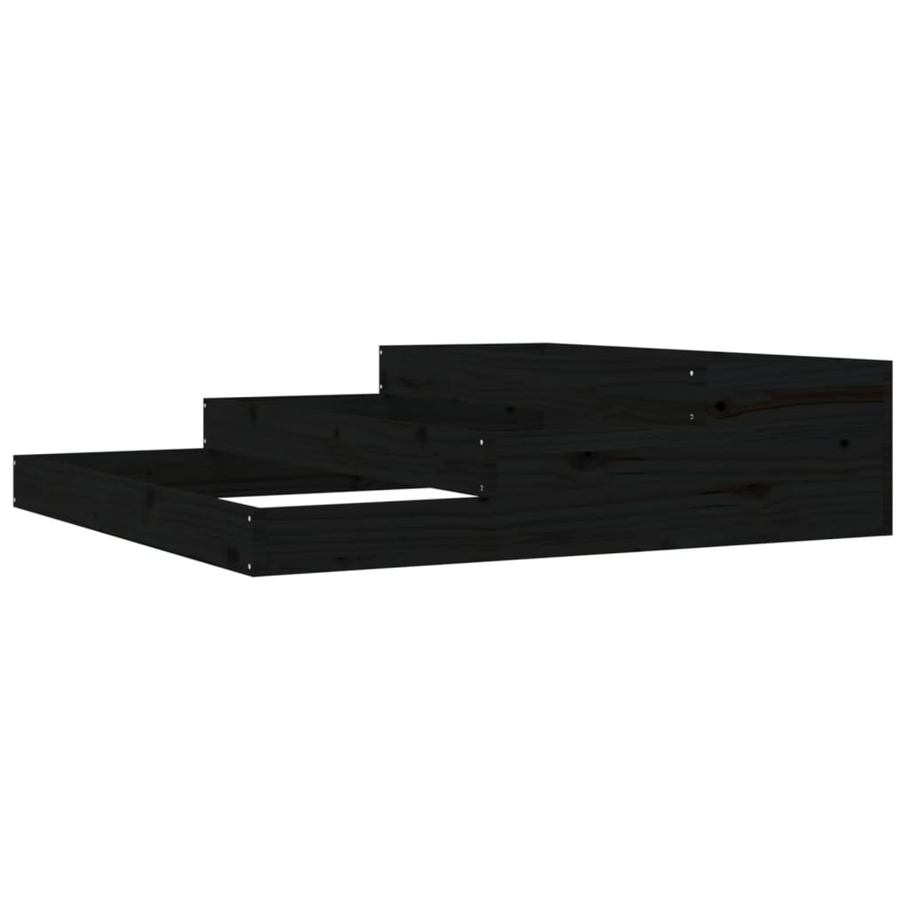 Vidaxl Planning Box 107x107x27 cm Pine solide noir