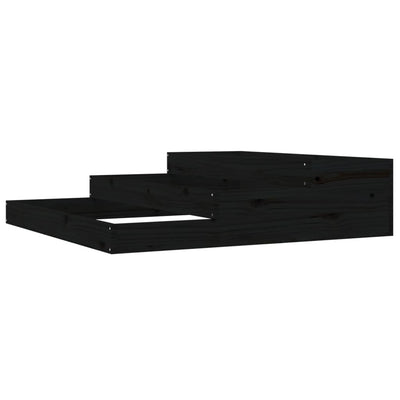 Vidaxl Planning Box 107x107x27 cm Pine solide noir