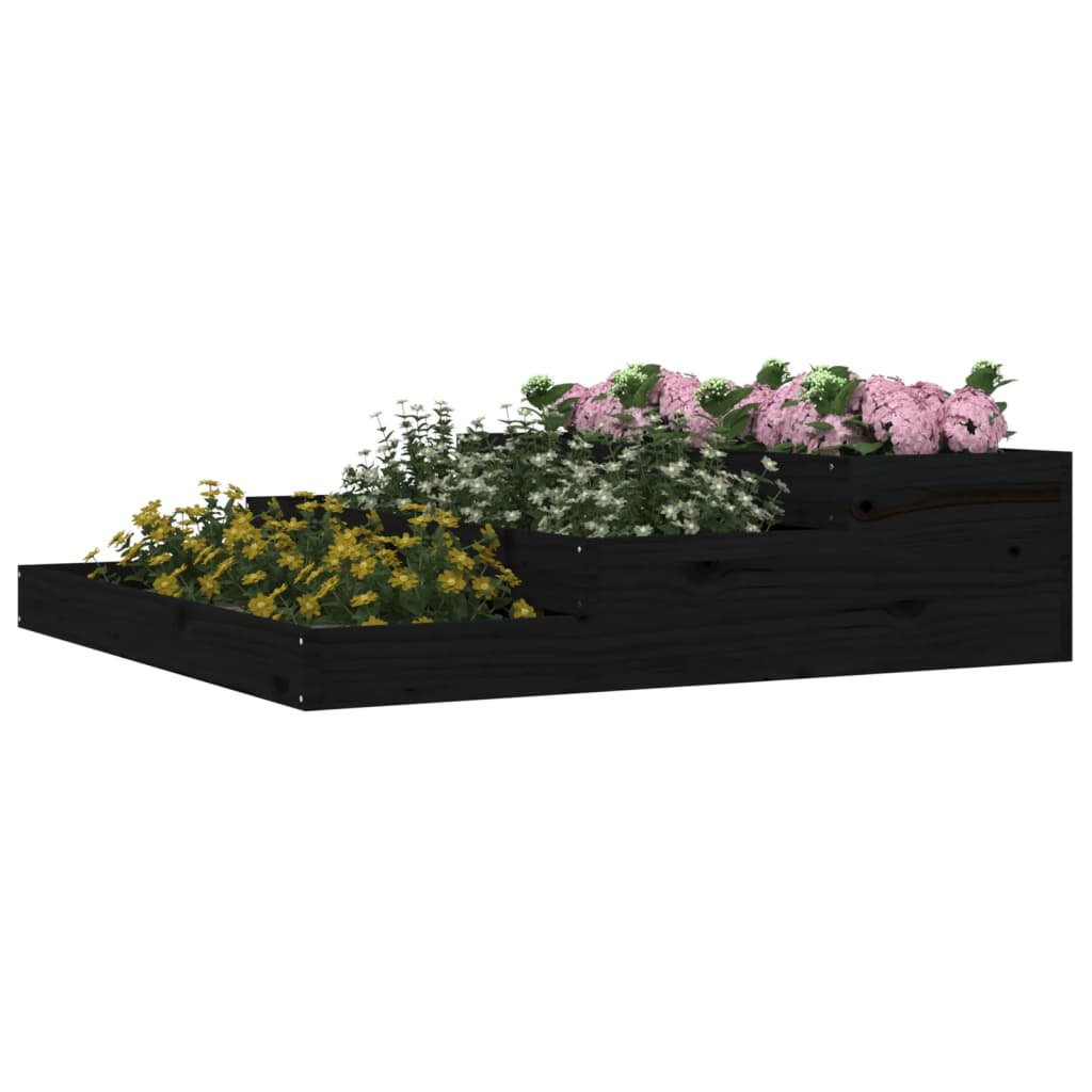Vidaxl Planning Box 107x107x27 cm Pine solide noir