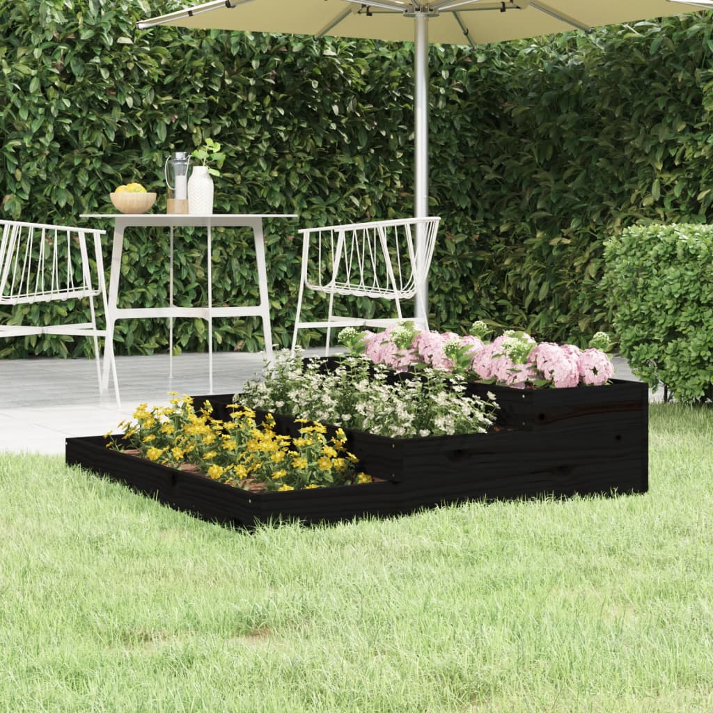 Vidaxl Planning Box 107x107x27 cm Pine solide noir