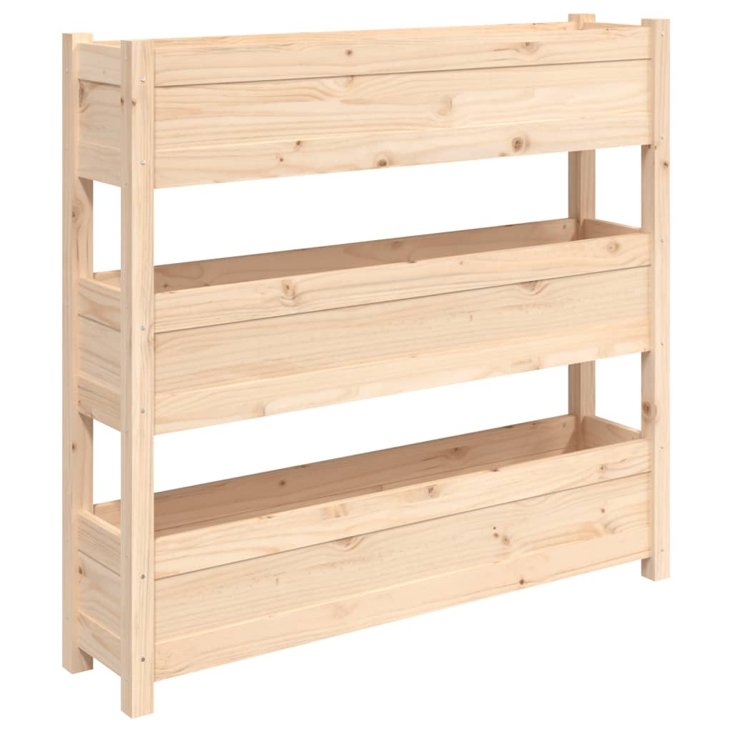 Boîte de planification Vidaxl 112x25x104.5 cm Pine solide