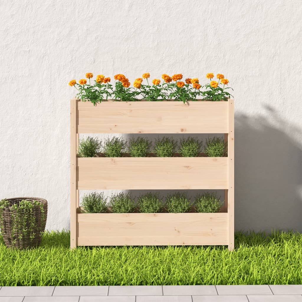 Boîte de planification Vidaxl 112x25x104.5 cm Pine solide