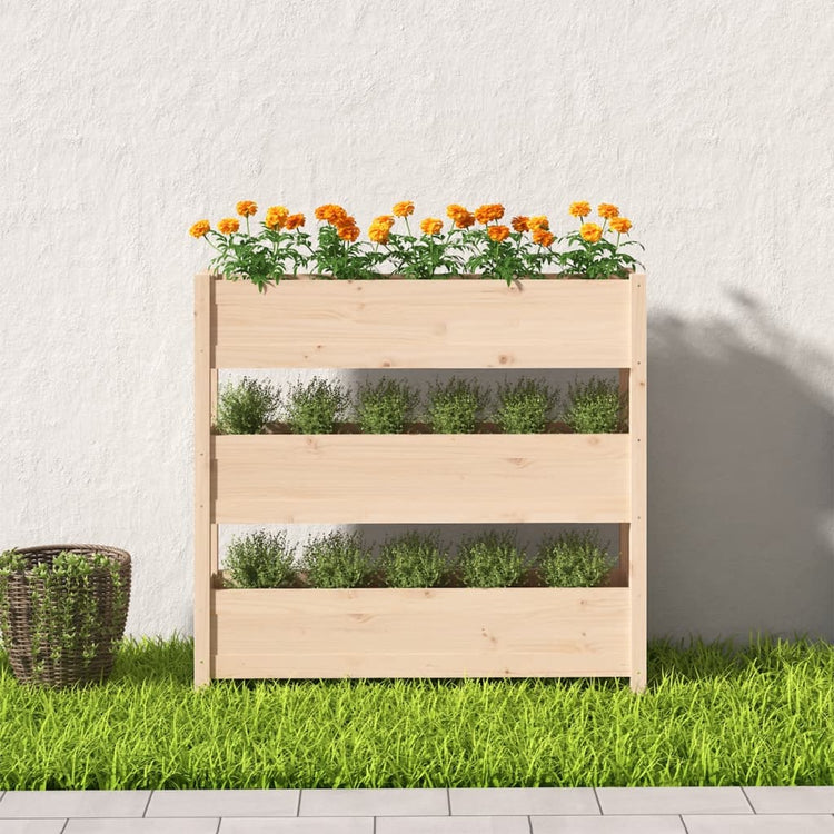 Boîte de planification Vidaxl 112x25x104.5 cm Pine solide