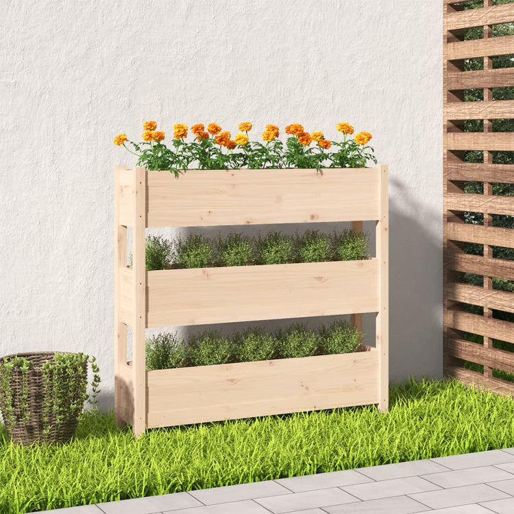 Boîte de planification Vidaxl 112x25x104.5 cm Pine solide