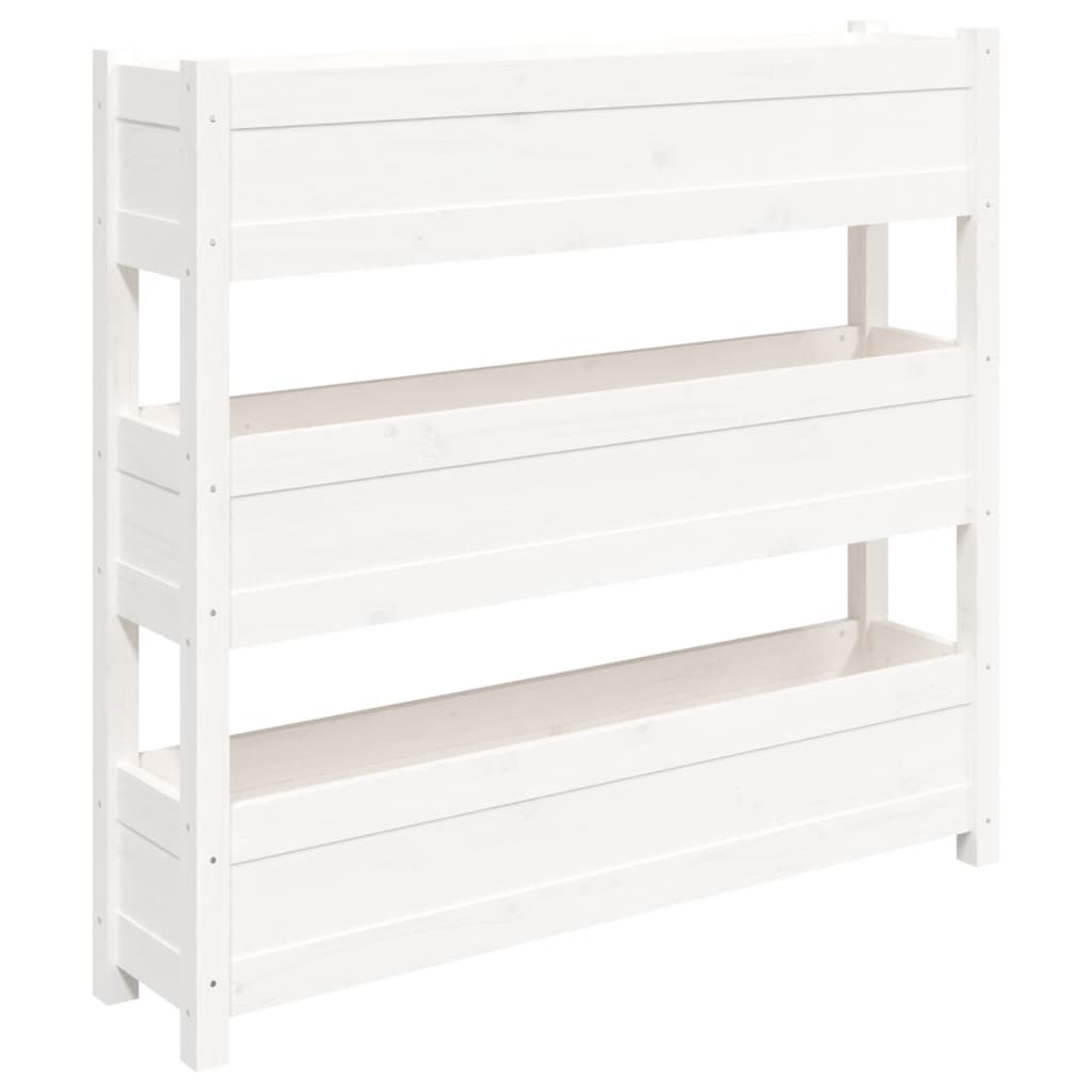Vidaxl Planning Box 112x25x104.5 cm Pine solide blanc