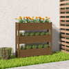 Boîte de planification de Vidaxl 112x25x104.5 cm Pine solide Brown