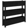 Vidaxl Planning Box 112x25x104.5 cm Pine solide noir