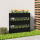 Vidaxl Planning Box 112x25x104.5 cm Pine solide noir