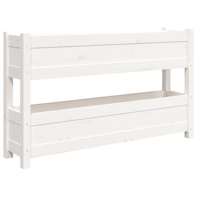Vidaxl Planning Box 112x25x66 cm Pine solide blanc